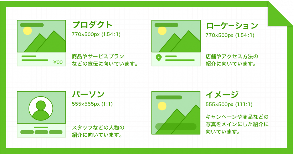 LINE公式アカウントのカードタイプメッセージ種類